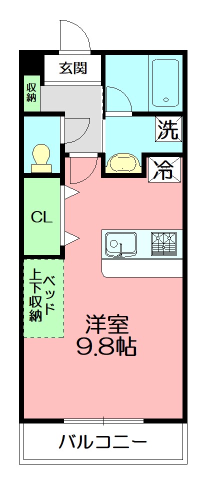 長塚ハイツ 406号室 間取り