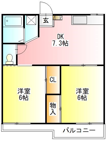 桜台コーポA棟 101号室 間取り