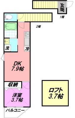 VILLETA 琴 202号室 間取り