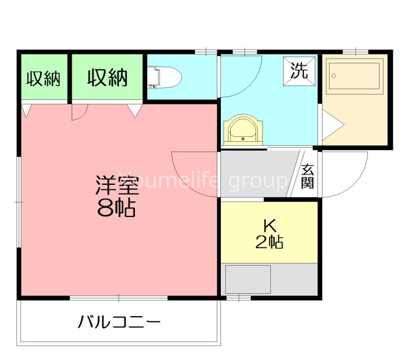 めいぷるハウス 201号室 間取り