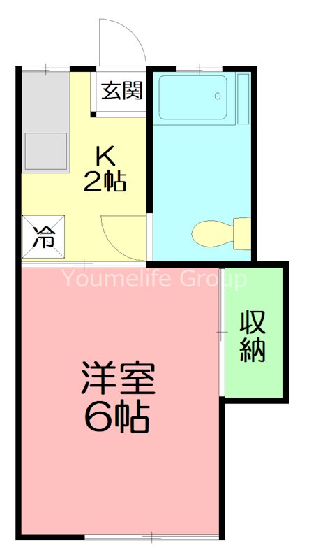 利休 208号室 間取り
