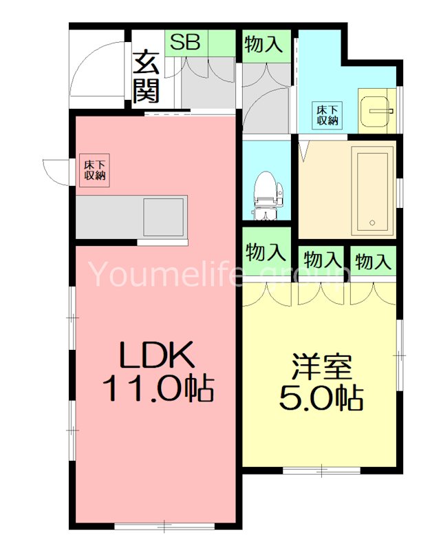 ルフュージュ湘南 101号室 間取り