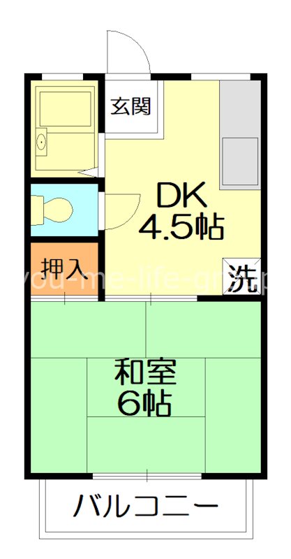 シティハイム鶴巻壱番館 203号室 間取り