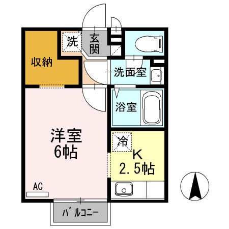 アークグレイス  202号室 間取り