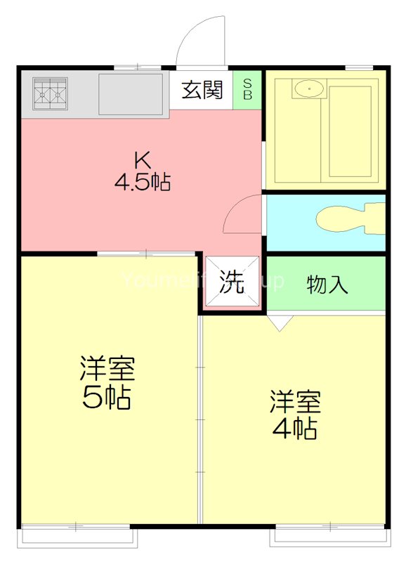 しまハイツ 202号室 間取り