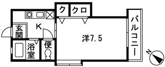 ラ・ヴィータ 201号室 間取り