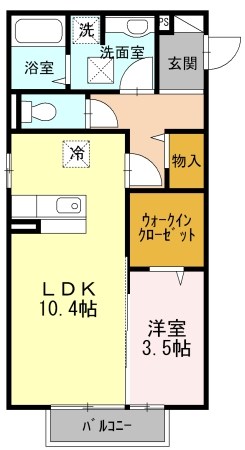 ディア　ヴェルジュ　ミキＡ 205号室 間取り