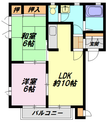 ガーデンハウス鵠沼A棟 201号室 間取り
