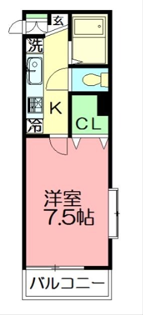 エレガンス鵠沼 201号室 間取り