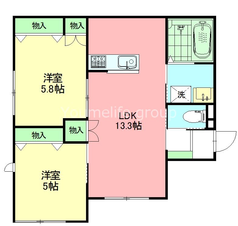 Maison de Louve 101号室 間取り