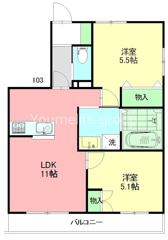 アルモ湘南Ⅰ 間取り図