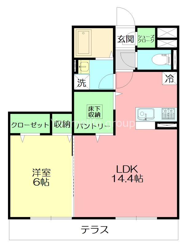 BLESS辻堂 103号室 間取り