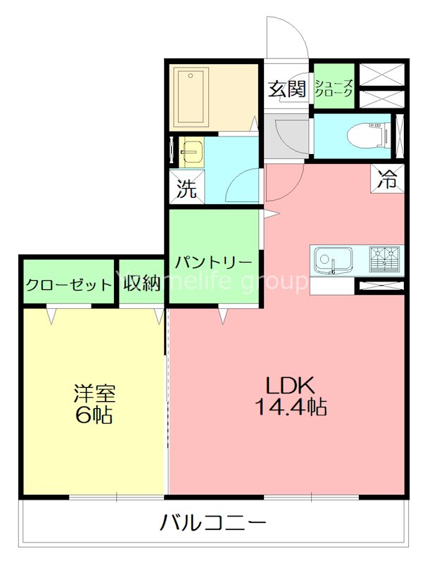 BLESS辻堂 203号室 間取り