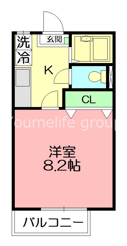 ラカーサ本厚木 106号室 間取り