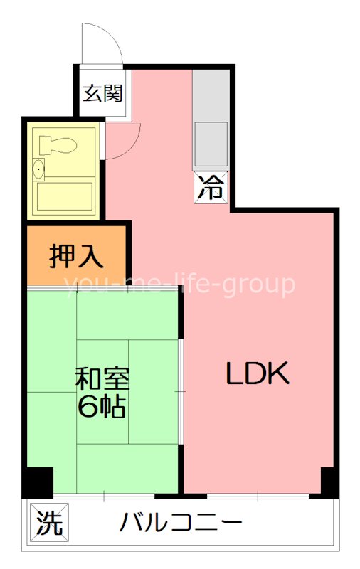 野村マンション 403号室 間取り