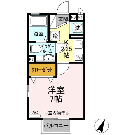 パークヒルズ  205号室 間取り