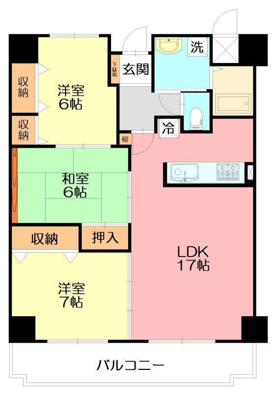 アトラクトマンショントムロ 406号室 間取り