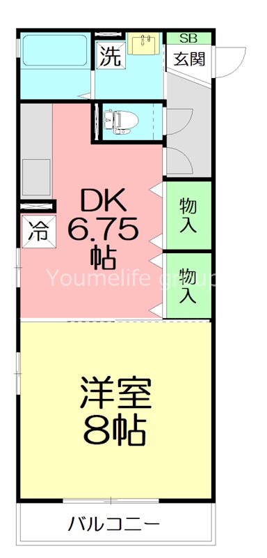 GEMINI ONNA 206号室 間取り