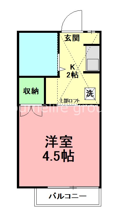 クレアハイツ 203号室 間取り