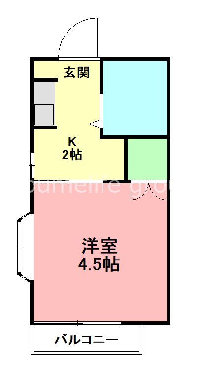 クレアハイツ 201号室 間取り