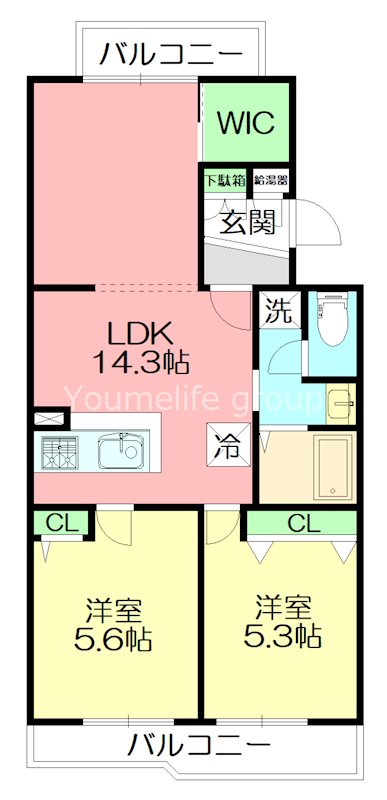 プレステージ本郷台 304号室 間取り