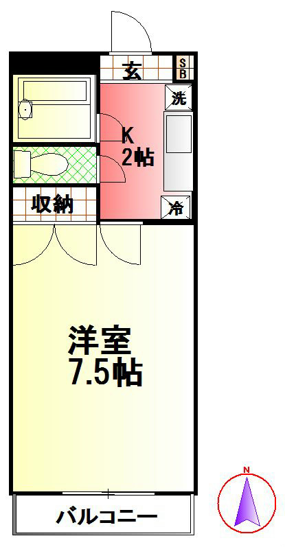 荒川マンション 305号室 間取り