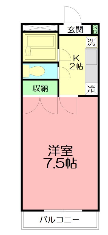 荒川マンション 305号室 間取り