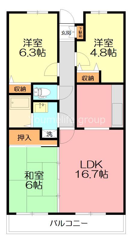 柏桜レジデンス 205号室 間取り