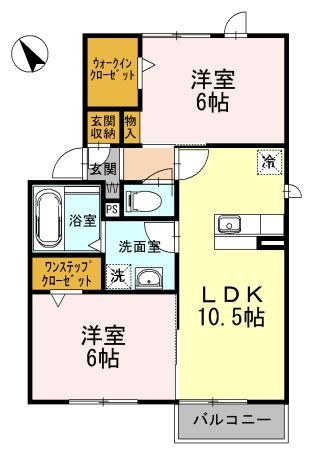 ソレイユⅡ 101号室 間取り
