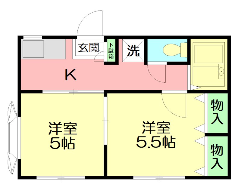 ランドマーク平塚 203号室 間取り