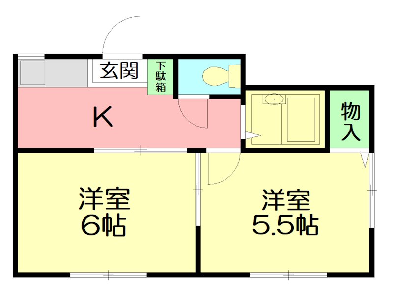 ランドマーク平塚 206号室 間取り