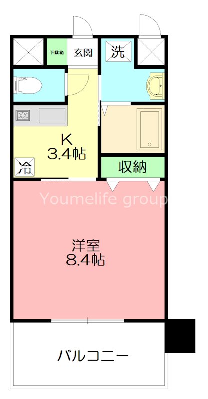 レザンヴェルジェ 503号室 間取り