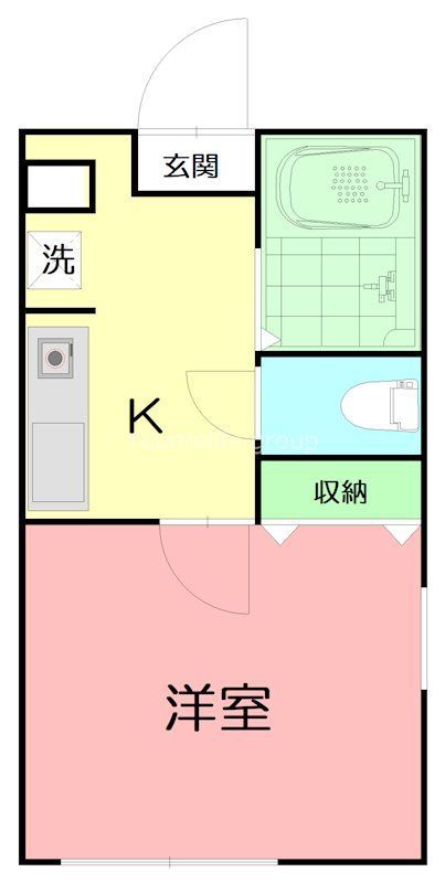 メゾンクオーレ 208号室 間取り