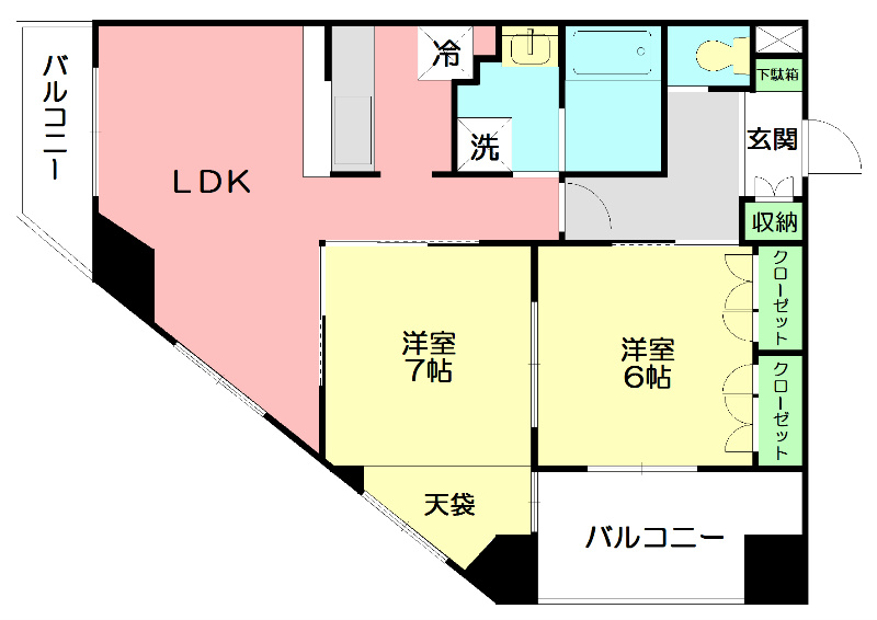 エクレール藤沢弐番館 402号室 間取り