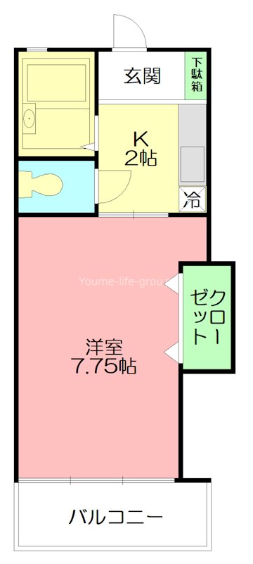 オールージュ  102号室 間取り