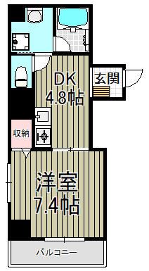 グラシア鵠沼 201号室 間取り