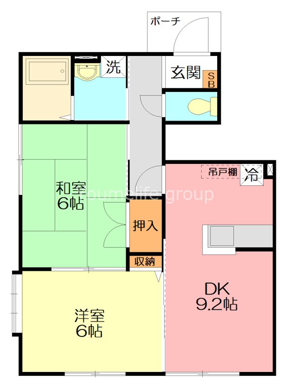 アヴェニール21 C棟 102号室 間取り