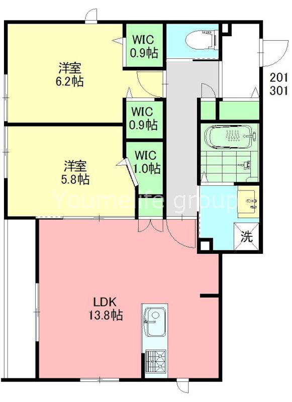 メゾン湘南江の島 201号室 間取り