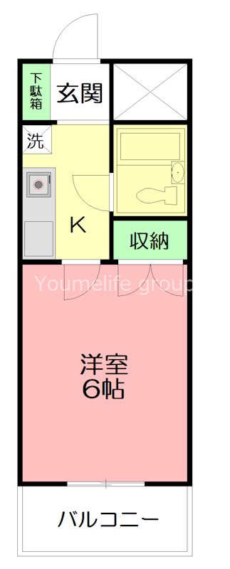 ピースフルハウス 110号室 間取り