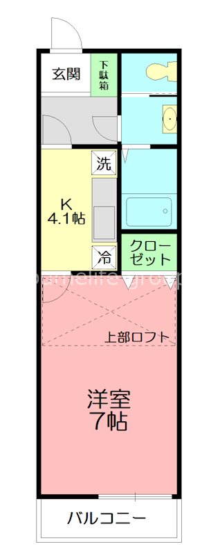 シャルムハイツ 208号室 間取り