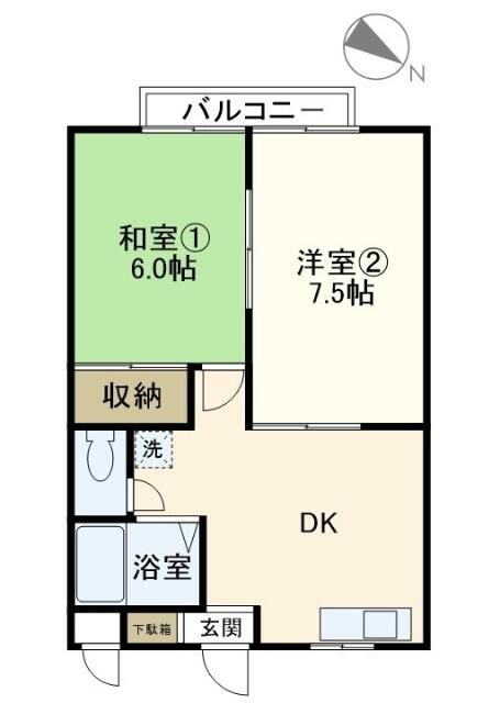 ビューハイツ榊原 A102号室 間取り