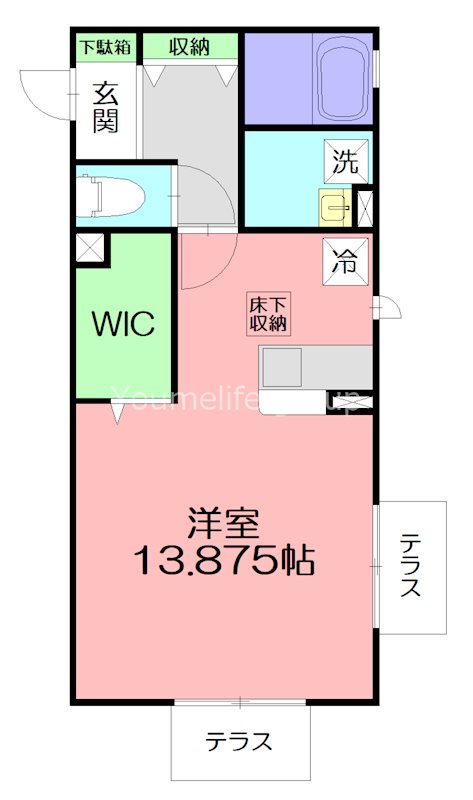 リベラ湘南 101号室 間取り