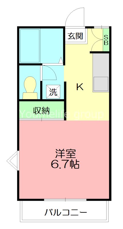 プチハウス 1-A号室 間取り