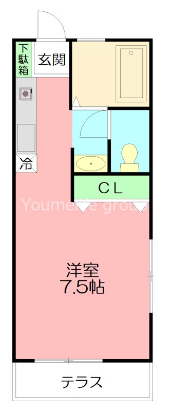 ハッピーハウス 103号室 間取り