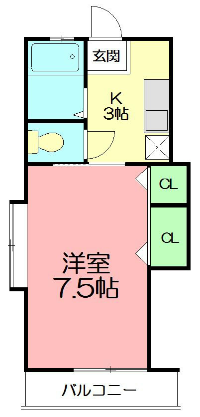 サン・スプリング 201号室 間取り