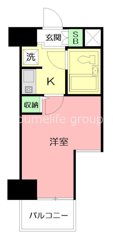 ライオンズプラザ平塚宝町 1105号室 間取り