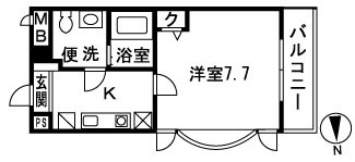 ルクソール 205号室 間取り