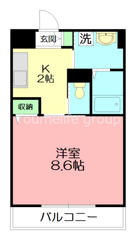 リディア 102号室 間取り