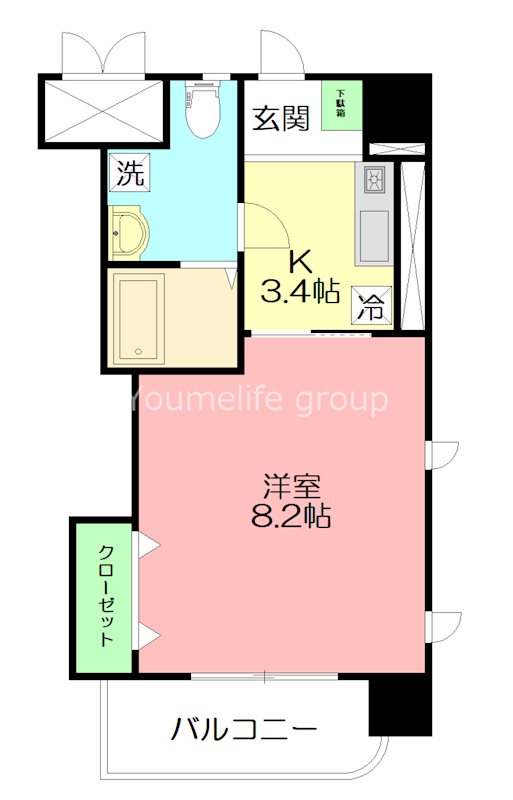 レザンヴェルジェ 305号室 間取り