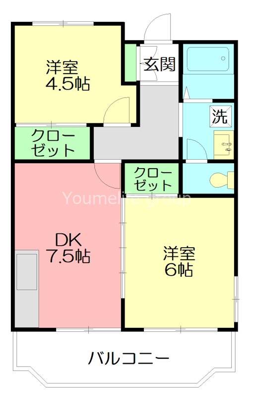 キッツビュール 203号室 間取り